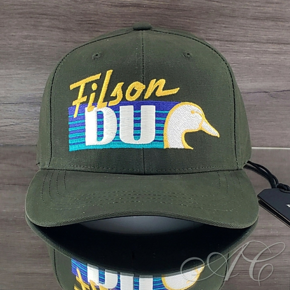 Filson Hat Cap Logger Baseball Cap Filson Ducks Unlimited Leather Backstrap